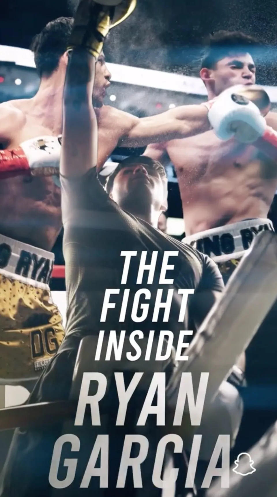 Still from the vertical trailer for Snapchat — The Fight Inside with Ryan Garcia, edited by Tyler Cherman.